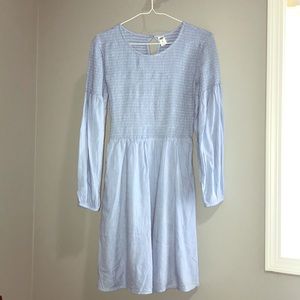 Cute stripe peasant dress with loose sleeves!